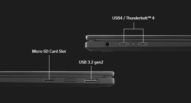 LG gram T90R Ports